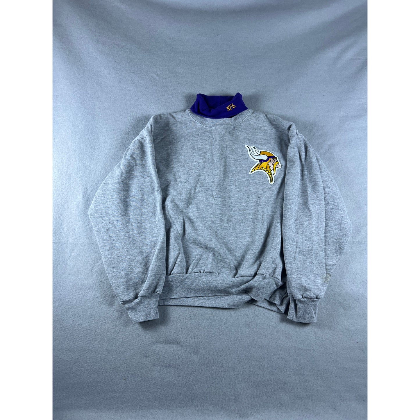 Vintage Minnesota Vikings Turtleneck Sweatshirt - XL