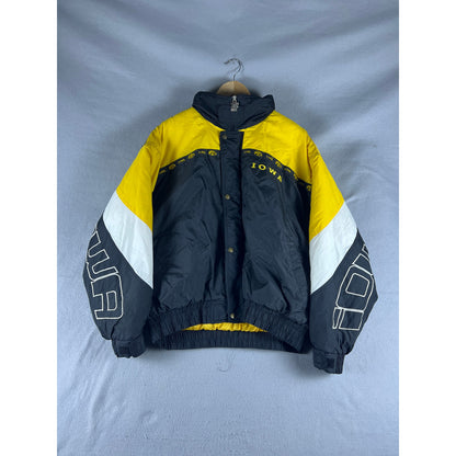 Mens Vintage 90's Iowa Hawkeyes Puffer Coat - L