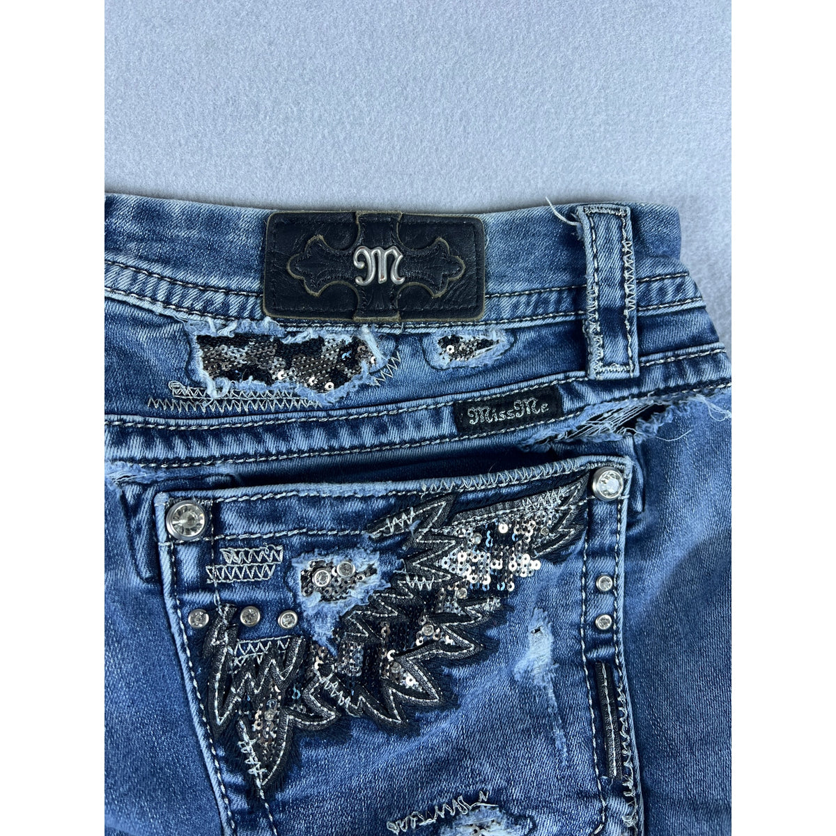 Y2K Miss Me Signature Bootcut Embellished Jeans - 31