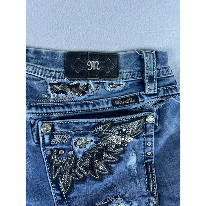 Y2K Miss Me Signature Bootcut Embellished Jeans - 31
