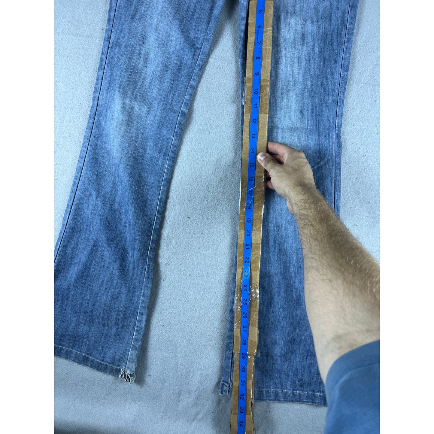 Vintage Blue Asphalt Flare Jeans - 3