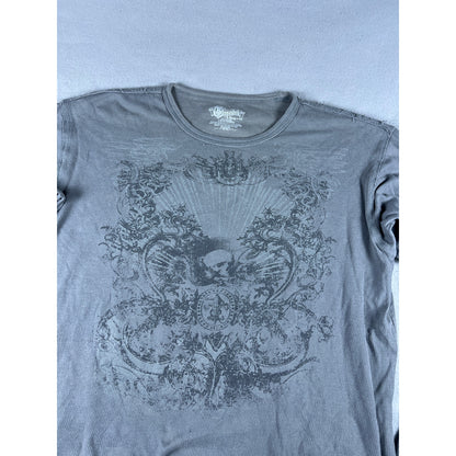 Stranded Y2K Skull Thermal Shirt - XL