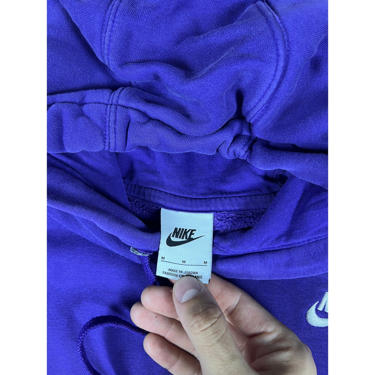 Vintage Purple Nike Spellout Hoodie - M