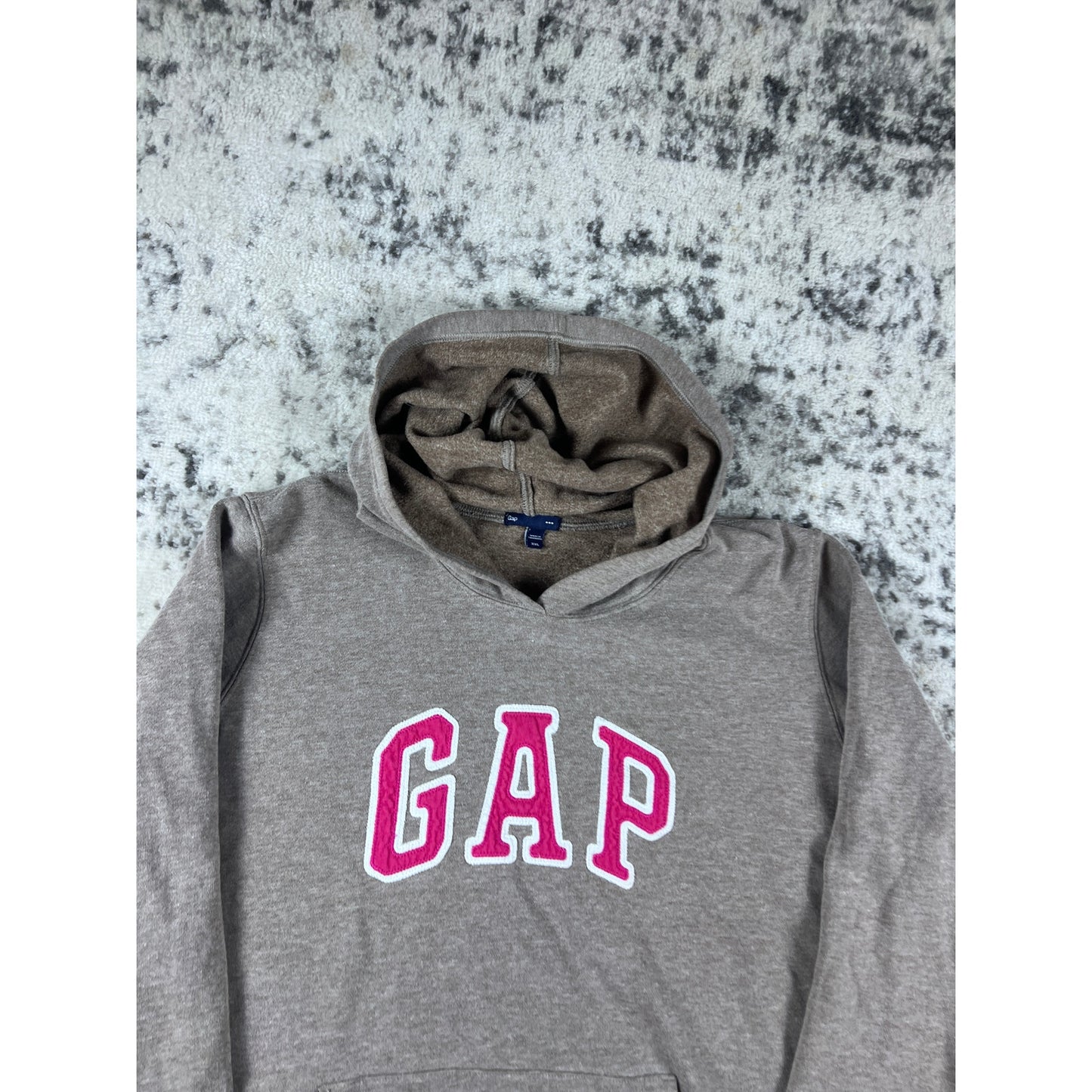 Brown GAP Spellout Hoodie - 2XL