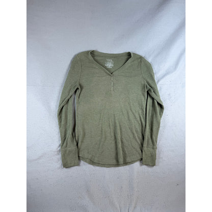 Time and Tru Thermal Waffle Knit Top Womens - L