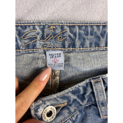 Silver Capri Jeans Womens - 31