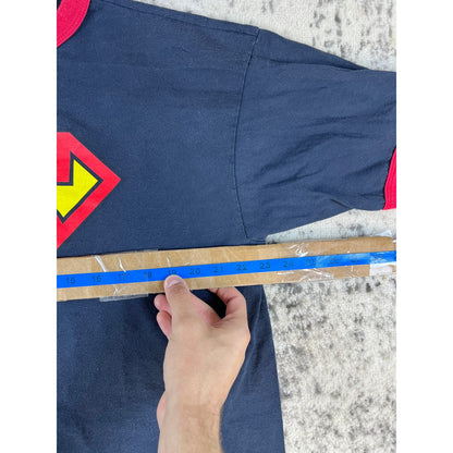 Vintage Superman Ringer Shirt Mens - XL