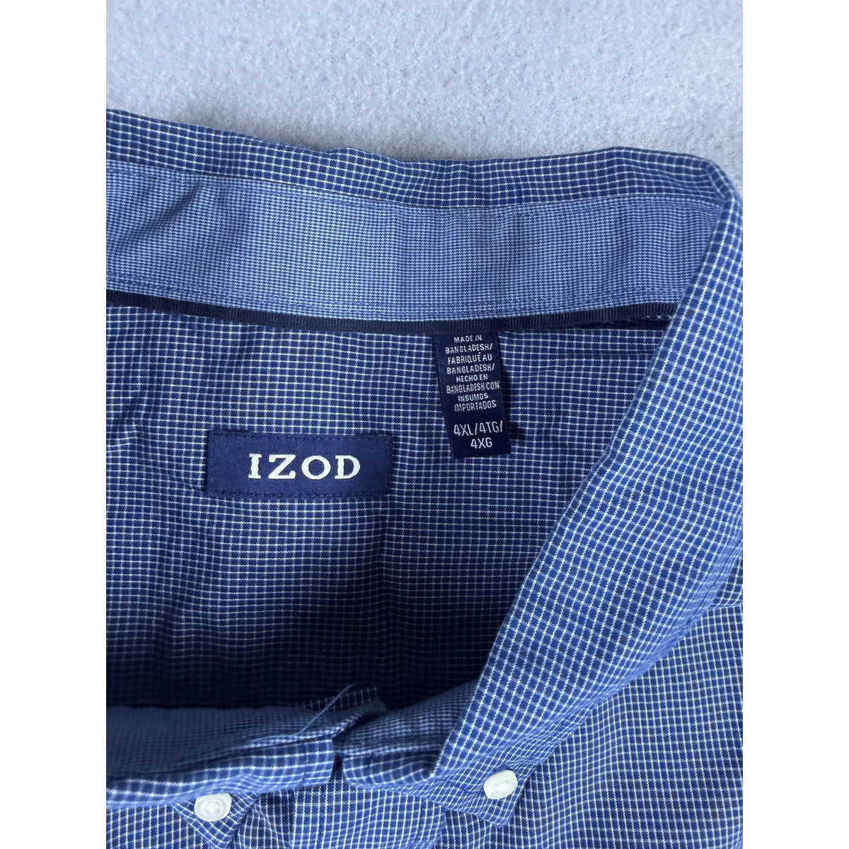IZOD Micro Check Shirt - 4XL
