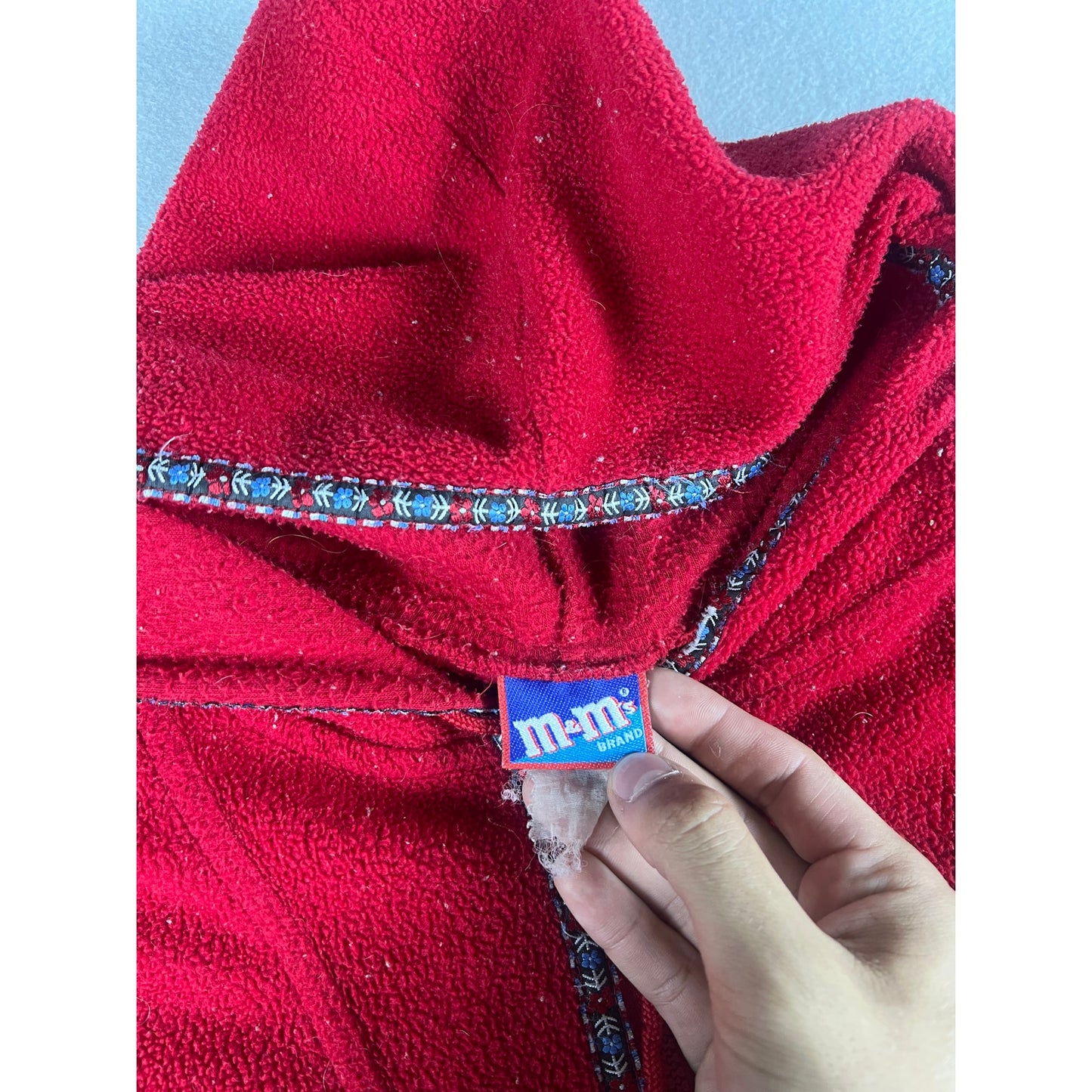 Vintage M&Ms Fleece Hoodie Sweatshirt - M