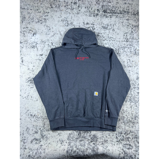 Vintage Grey Carhartt Spellout Hoodie - LT