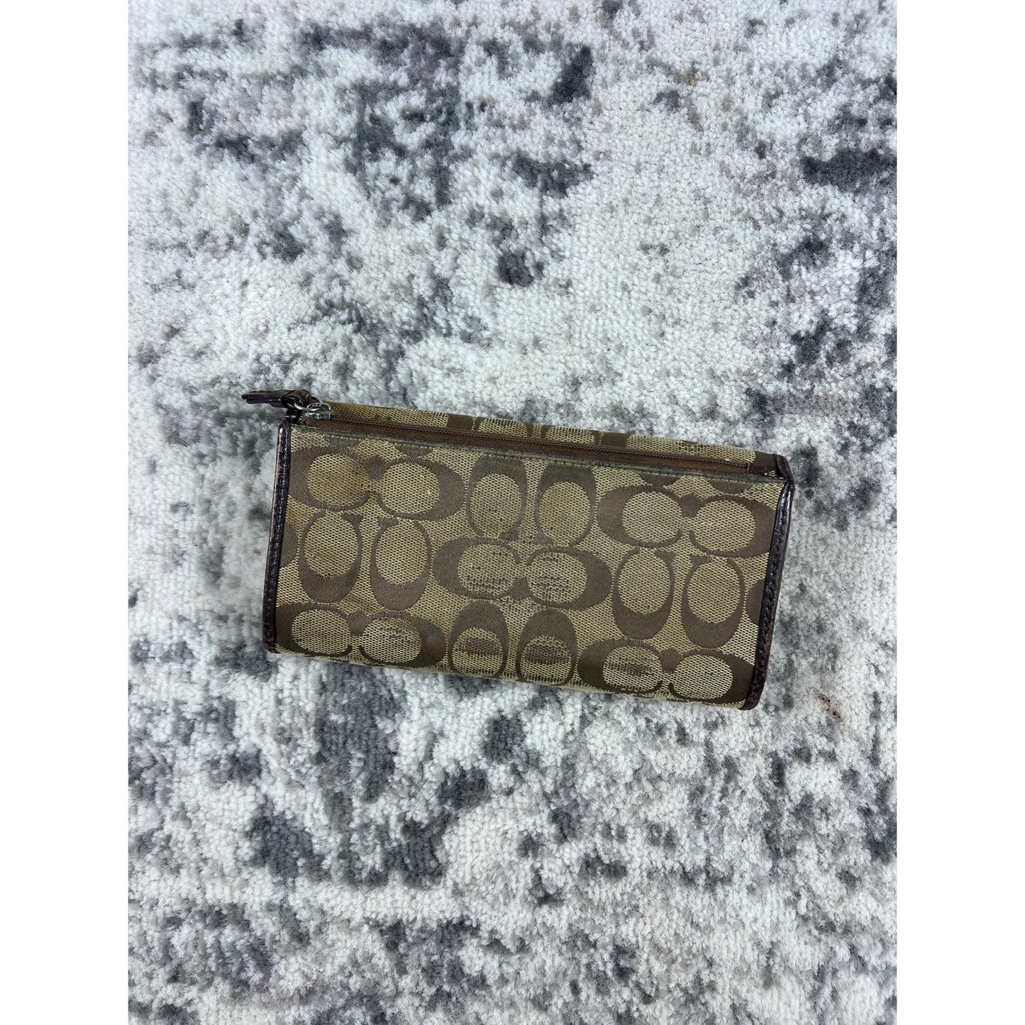 Coach Signature C Canvas Trifold Wallet