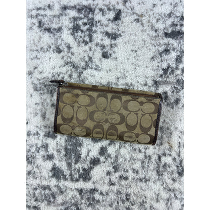 Coach Signature C Canvas Trifold Wallet