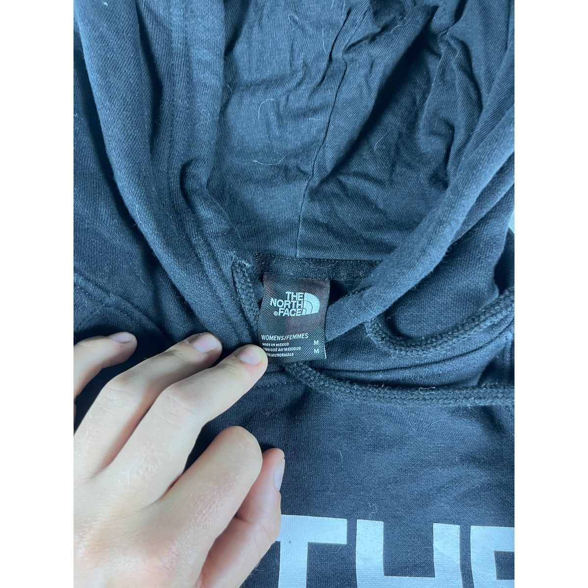 The North Face Spellout Hoodie Sweatshirt Womens - M