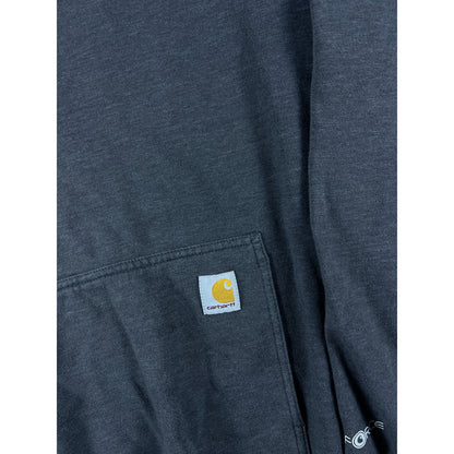 Vintage Grey Carhartt Spellout Hoodie - LT