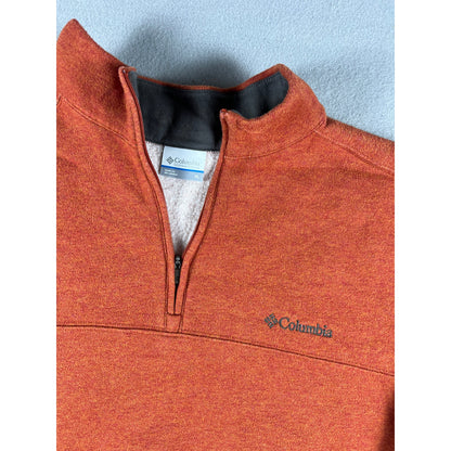 Columbia Orange Quarter Zip Sweatshirt - XL
