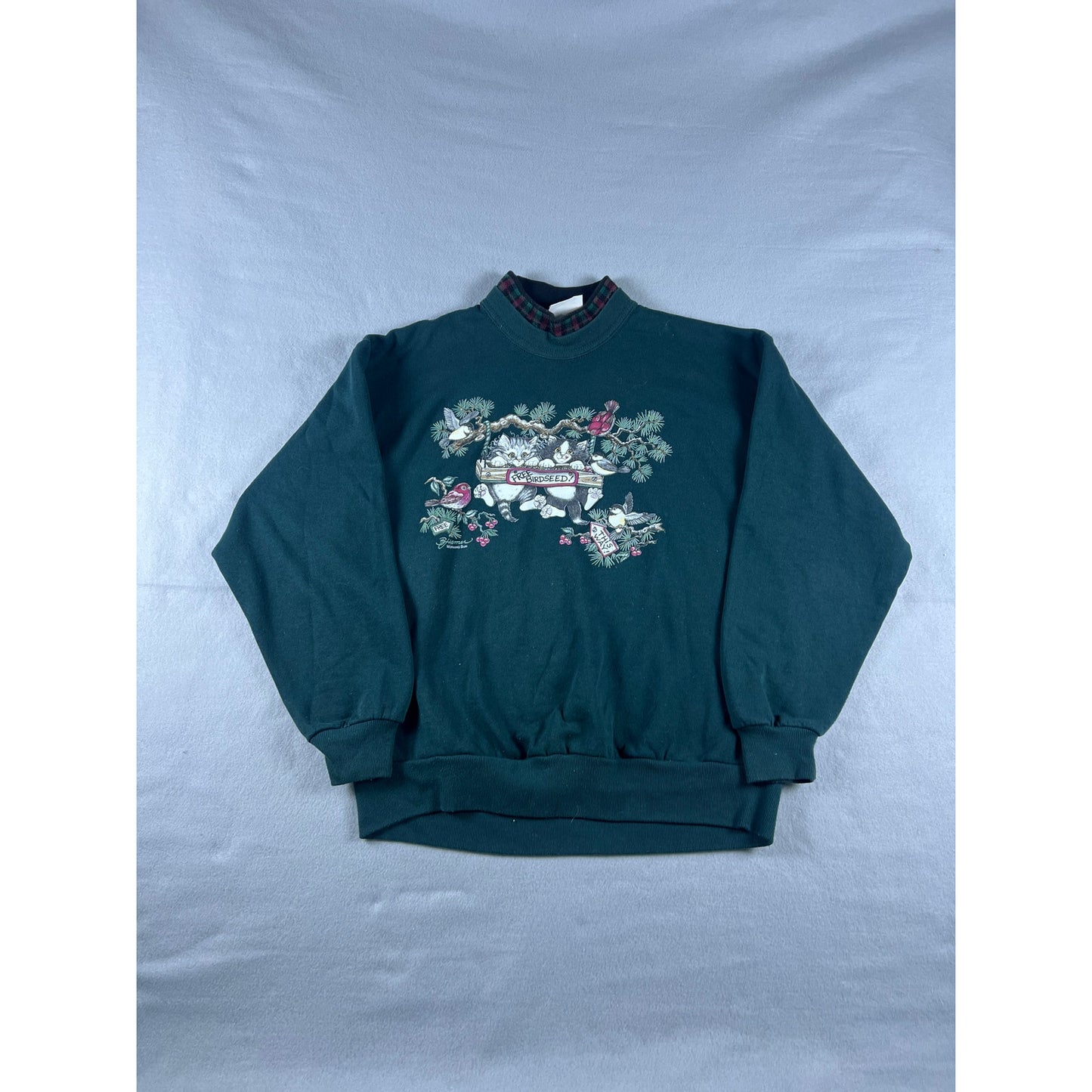 Vintage Cats Birdseed Sweatshirt Womens - L
