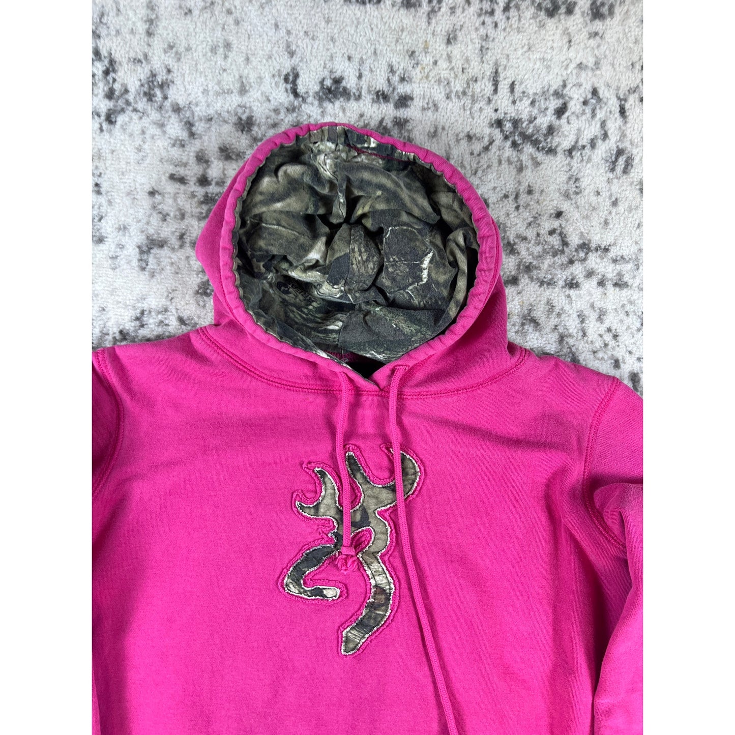Pink Browning Camo Hoodie Womens - S
