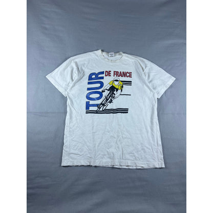 Vintage 90s Tour De France Cycling T Shirt - XL