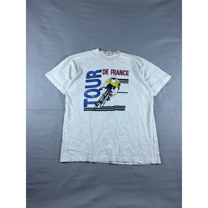 Vintage 90s Tour De France Cycling T Shirt - XL