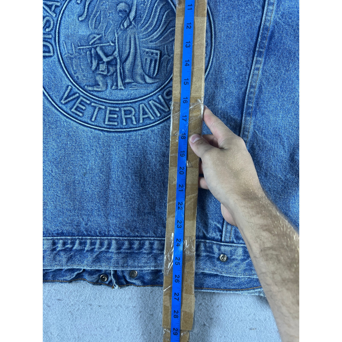 Vintage Disabled American Veterans Denim Jacket - XL