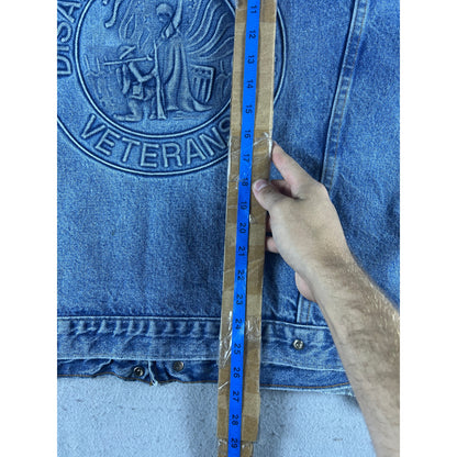 Vintage Disabled American Veterans Denim Jacket - XL