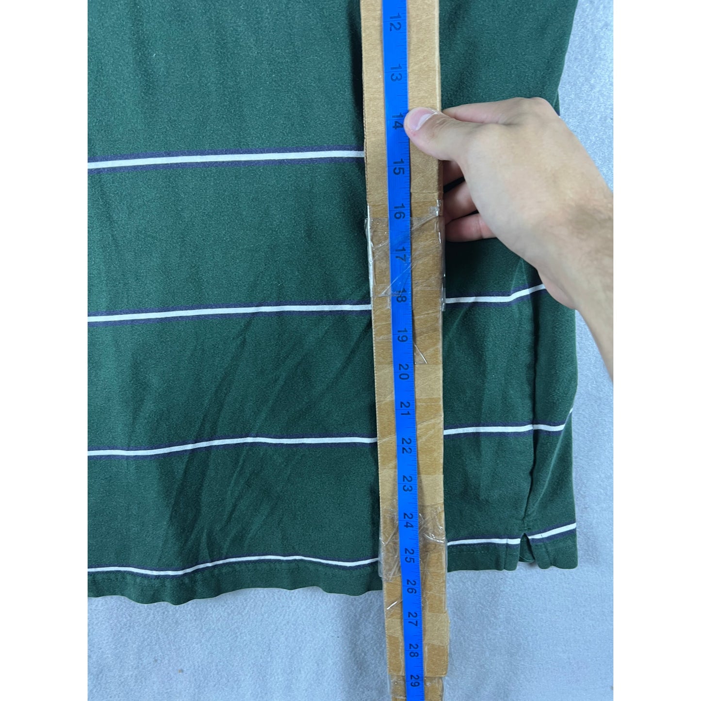 Vintage Striped Rugby Polo Shirt - M