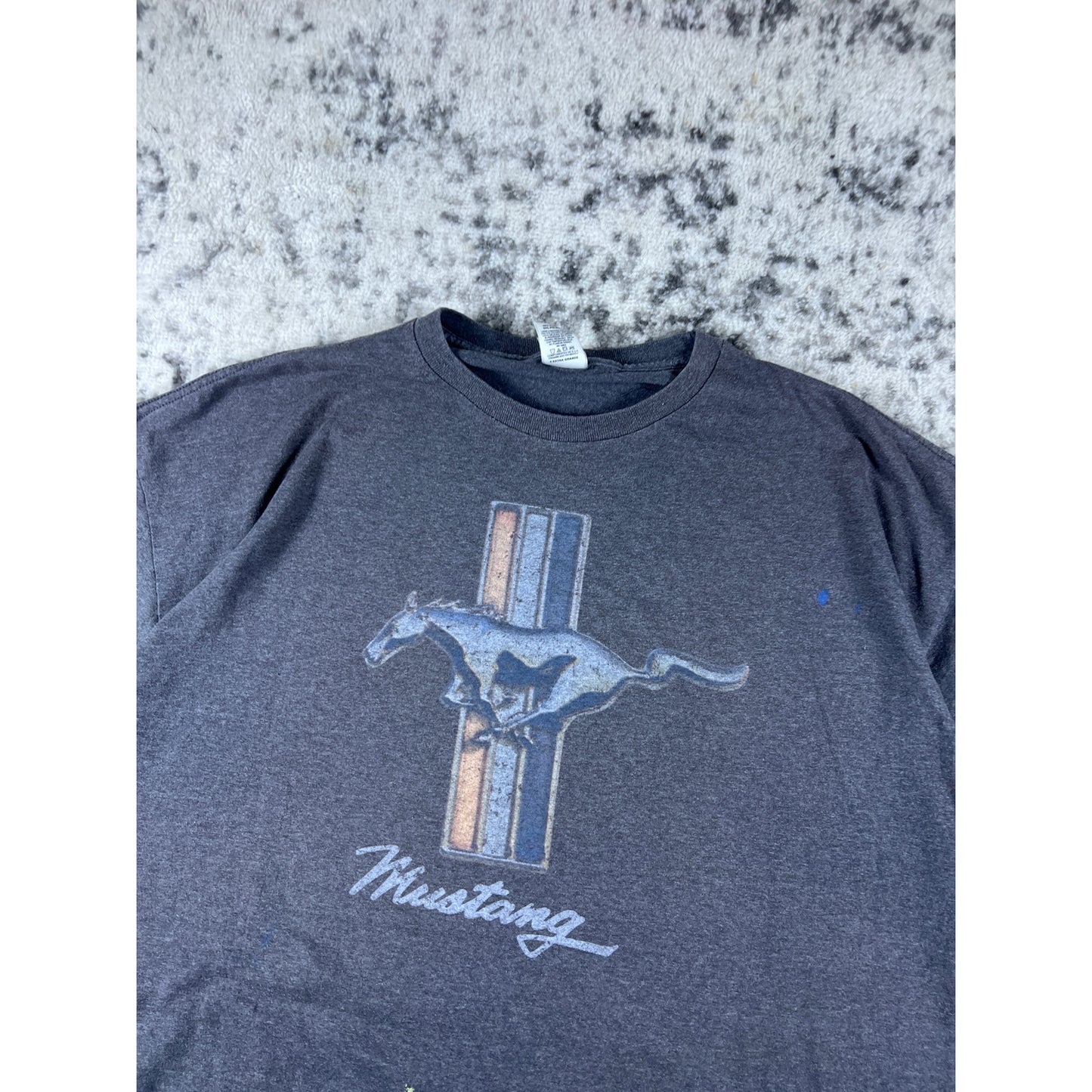 Vintage Grey Mustang Graphic T Shirt - XXL