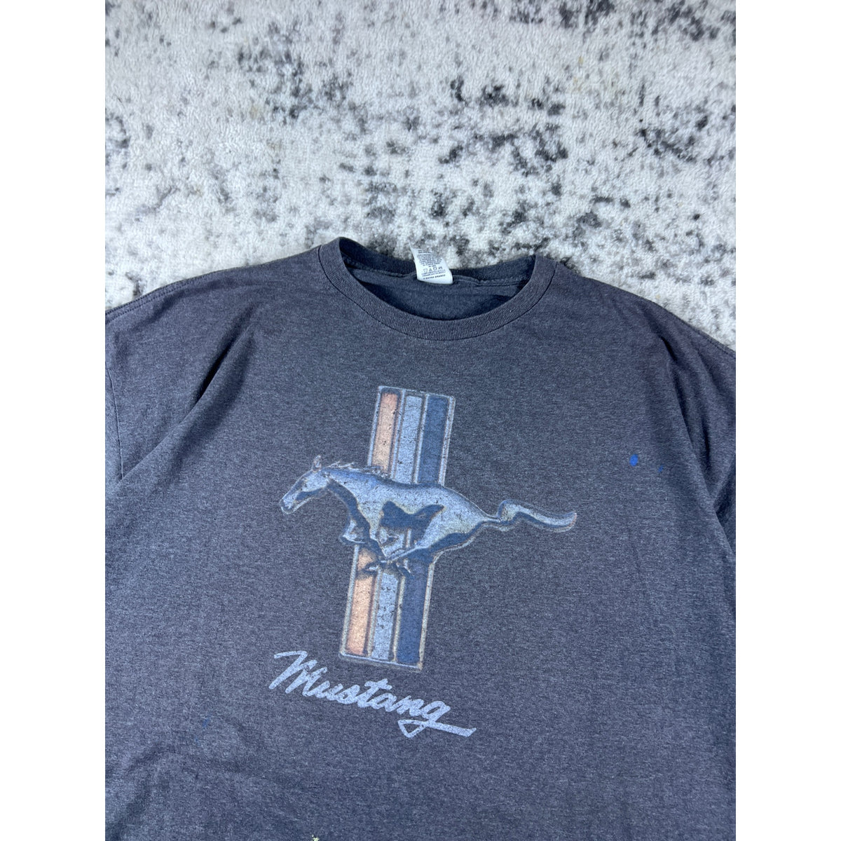 Vintage Grey Mustang Graphic T Shirt - XXL