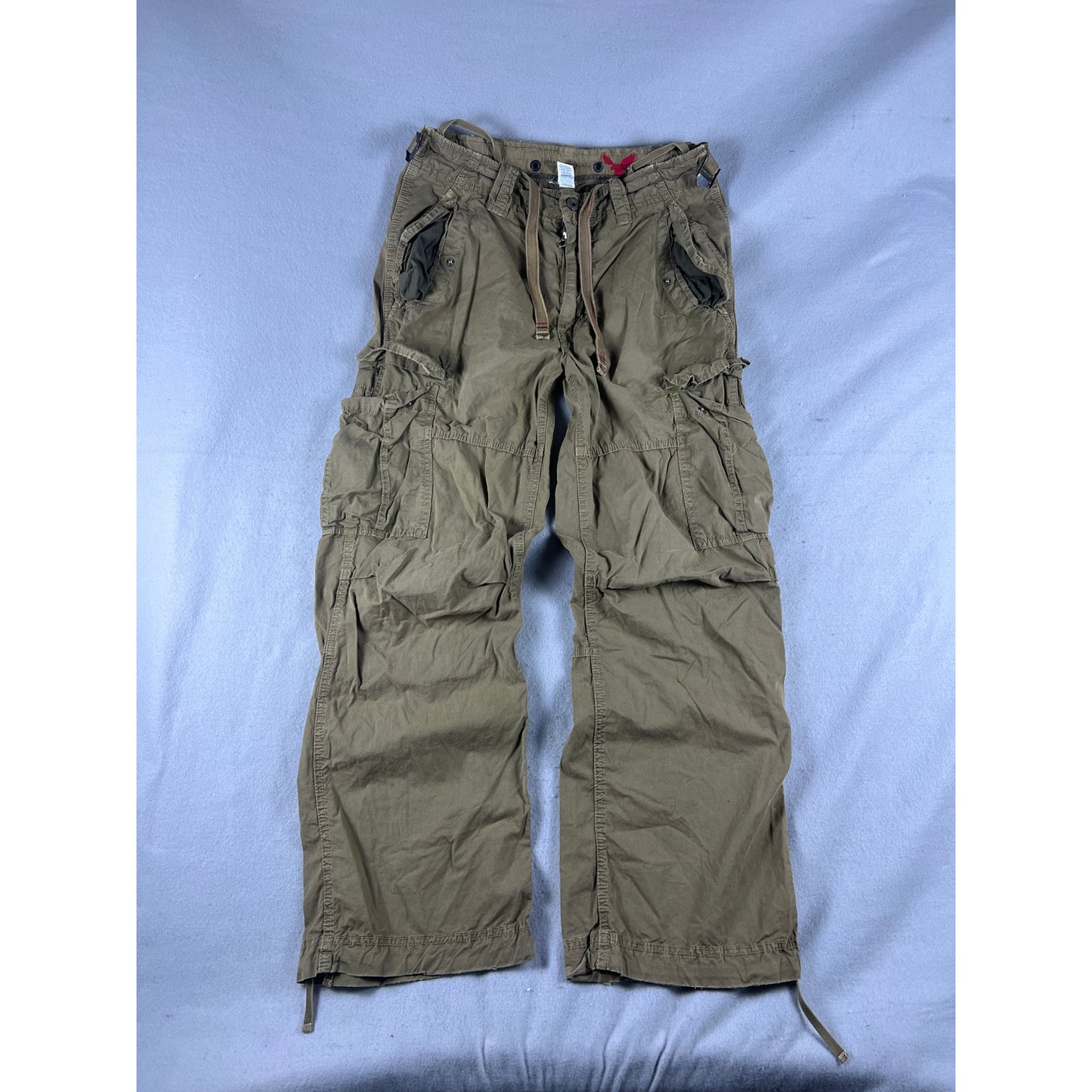 Vintage Y2K American Eagle Cargo Parachute Pants - 32x32