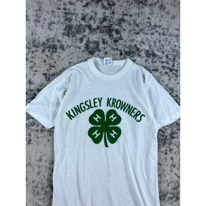 Vintage 80s Champion 4H Club Ringer T-Shirt - S
