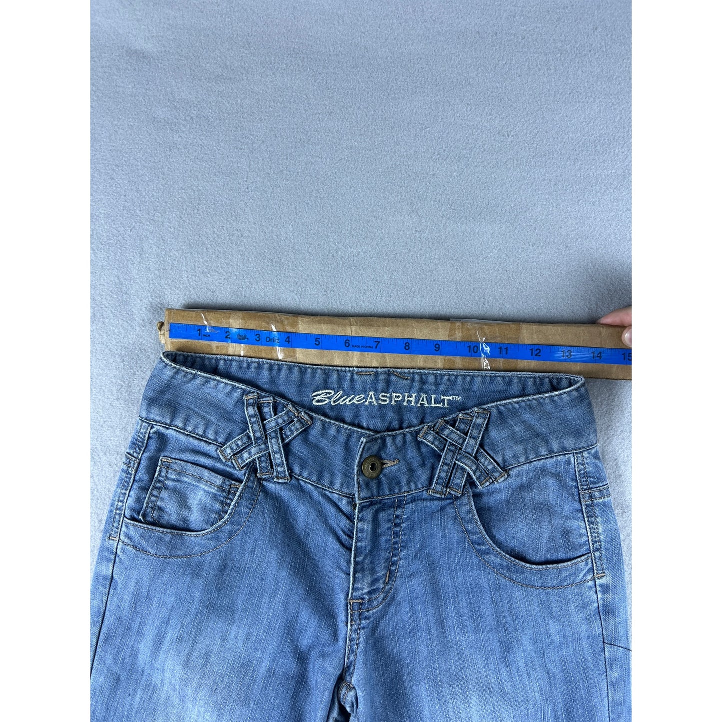 Vintage Blue Asphalt Flare Jeans - 3