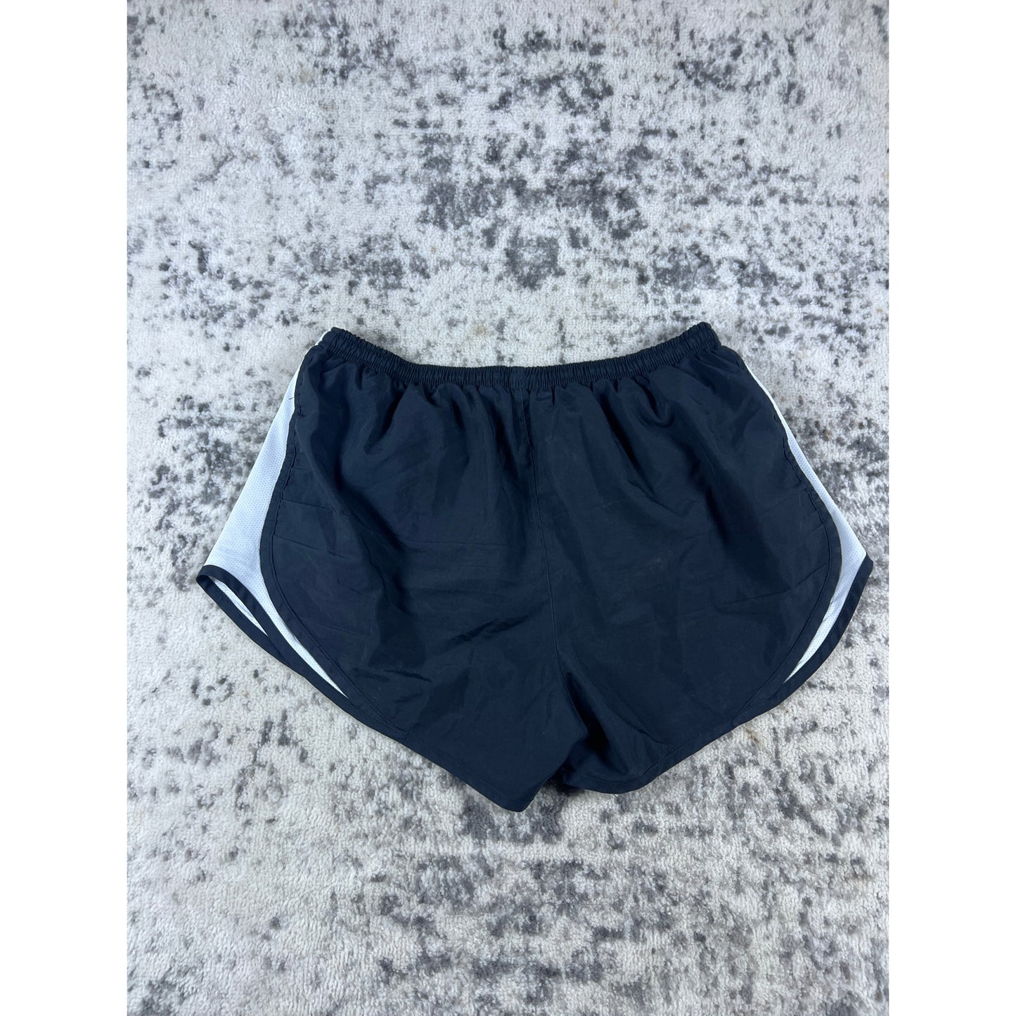 Nike Running Shorts Womens L Black White Mesh Trim Dri-Fit Athletic Performance