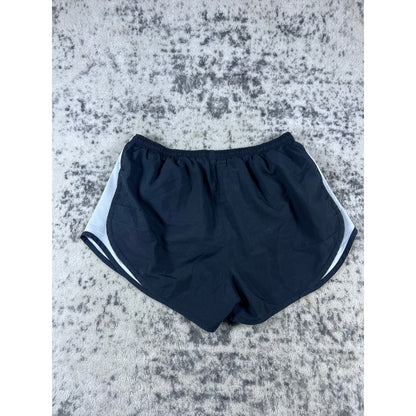 Nike Running Shorts Womens L Black White Mesh Trim Dri-Fit Athletic Performance