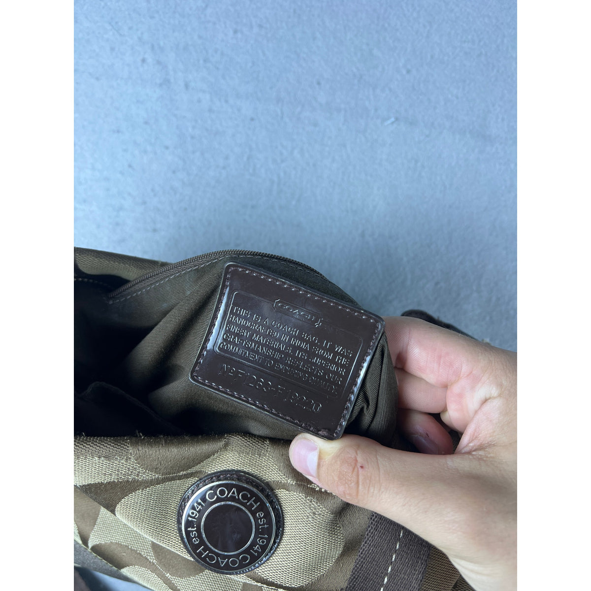 Coach Signature Jacquard Canvas Crossbody Shoulder Bag