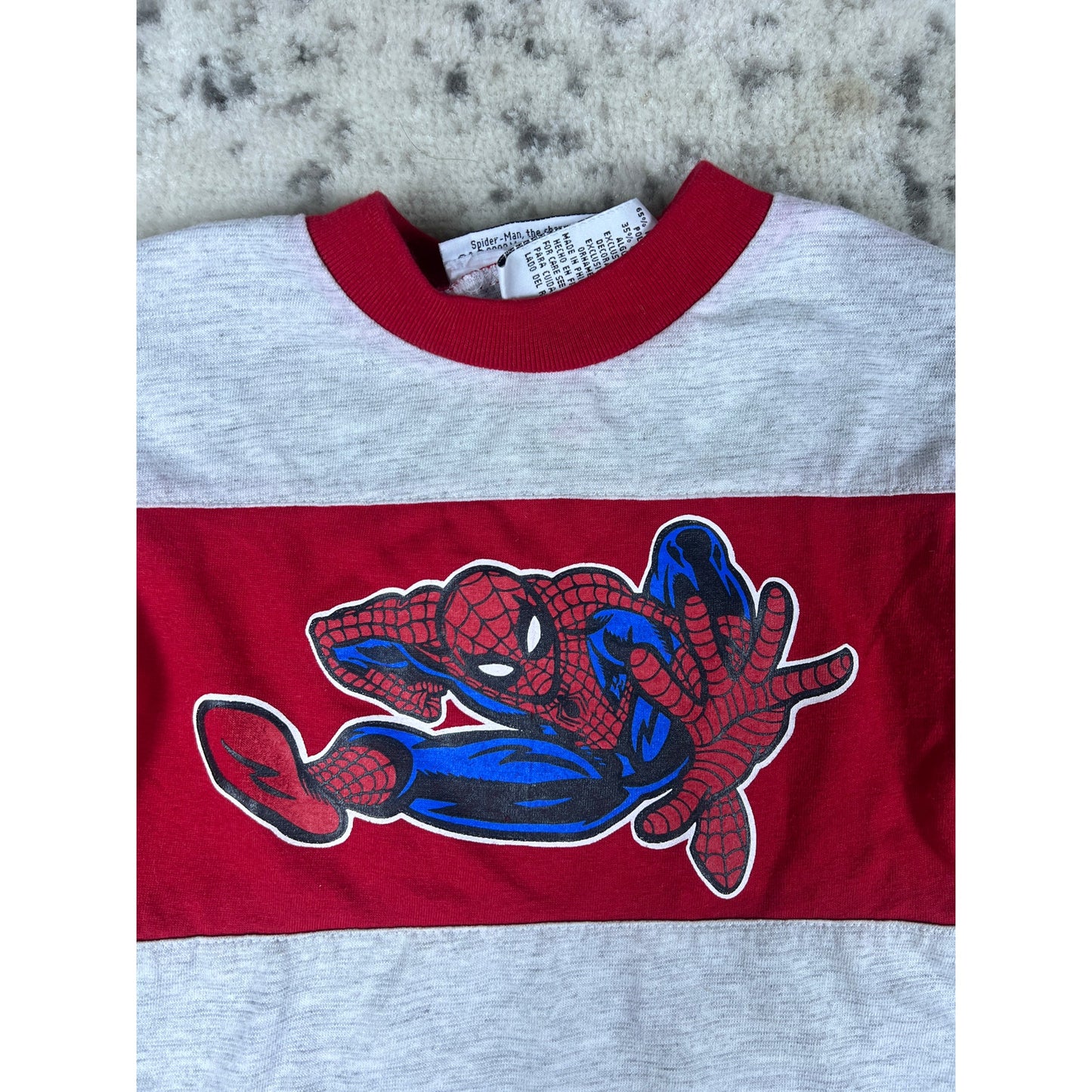 Vintage Marvel Spiderman Ringer T-Shirt - 12M