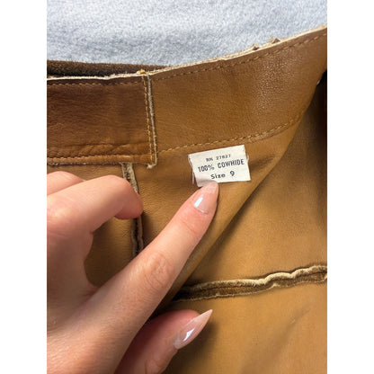 Vintage Suede Fringe Mini Skirt - 9
