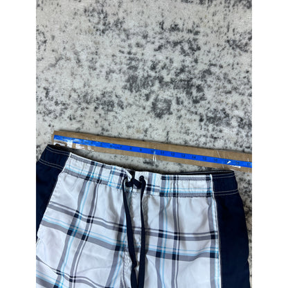 Ocean Pacific Mens Plaid Board Shorts - L
