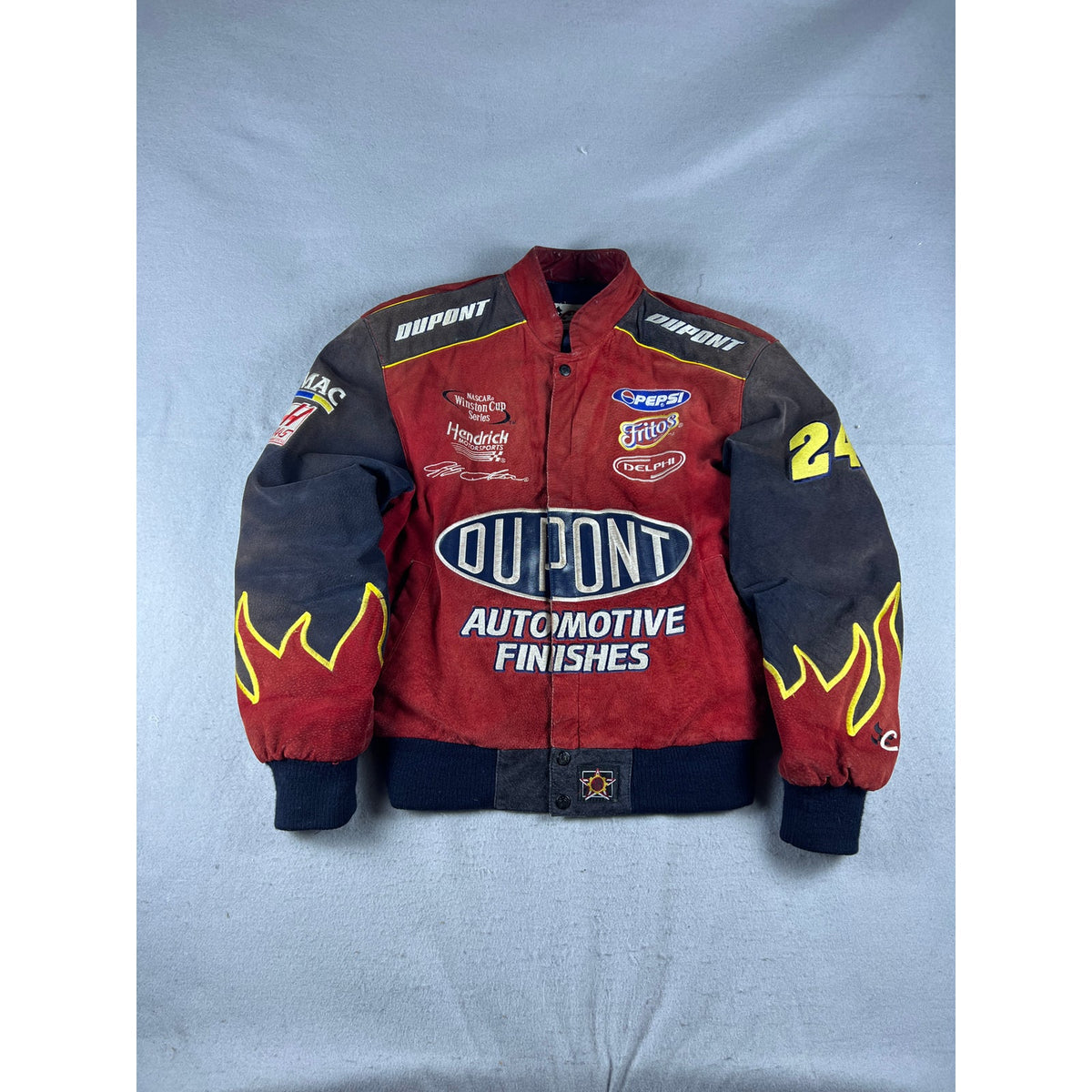 Vintage Chase Authentics NASCAR Jeff Gordon DuPont Suede Racing Jacket - S