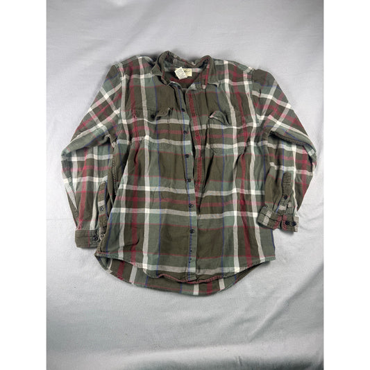 Eddie Bauer Flannel Plaid Shirt - LT