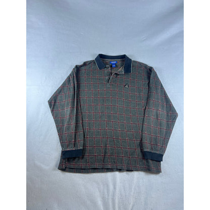 IZOD Windowpane Polo Shirt - L