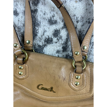 Vintage Coach Tan Satchel/Top Handle Bag