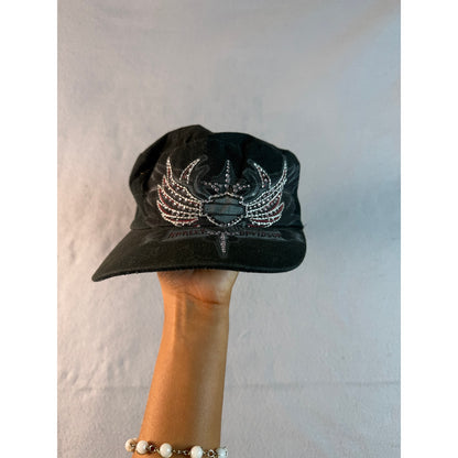 Harley Davidson Rhinestone Hat Womens - OS