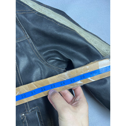 Arizona Faux Leather Biker Jacket - XL