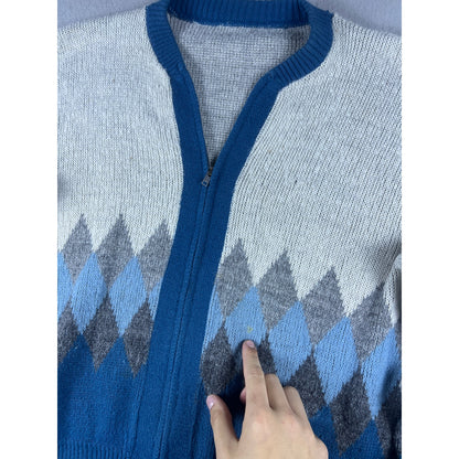 Vintage Brent Argyle Diamond Cardigan - S