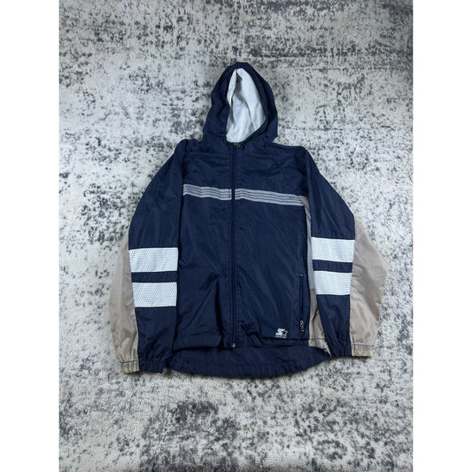 Blue Starter Full Zip Windbreaker Jacket - YL