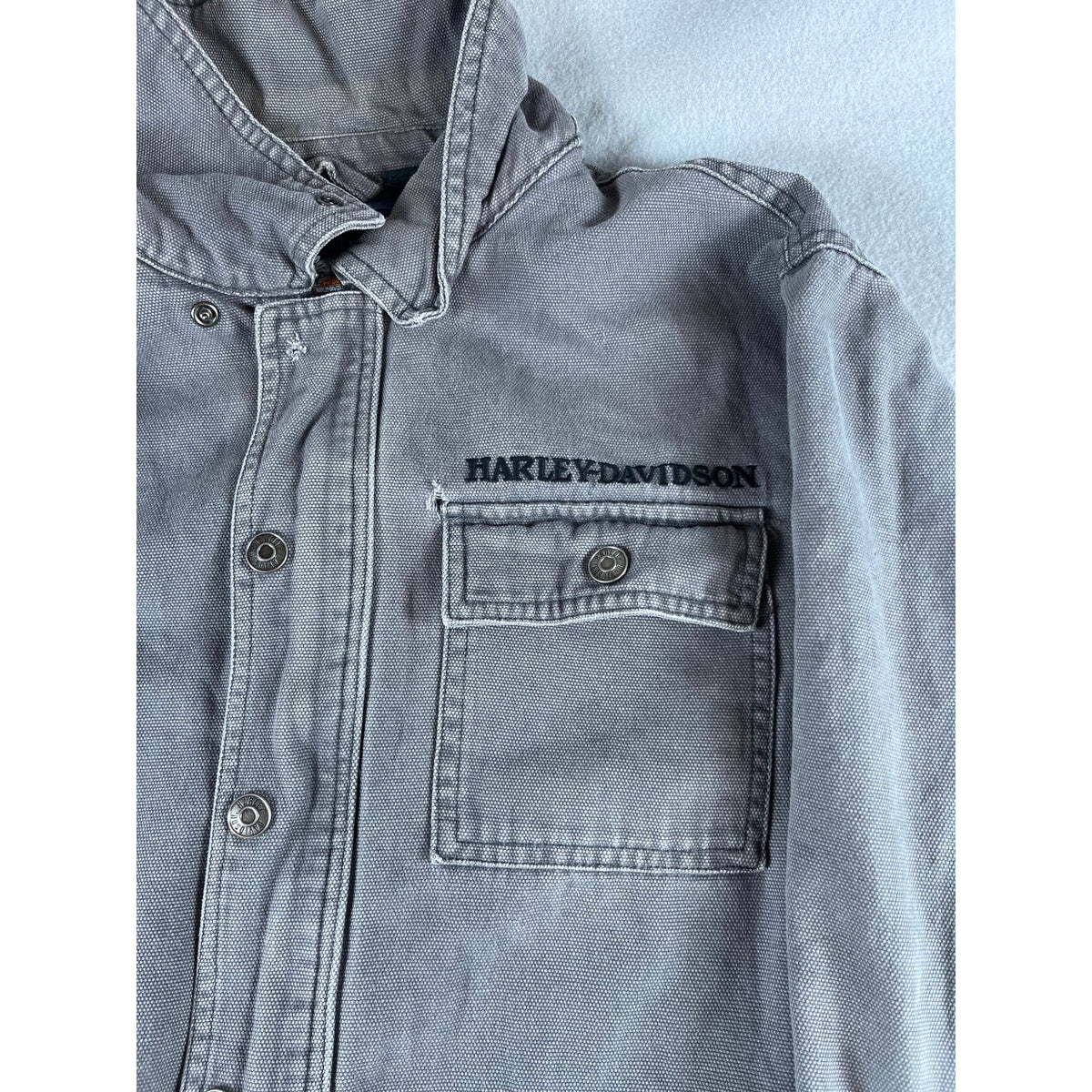 Harley Davidson Canvas Motorcycle Jacket - L
