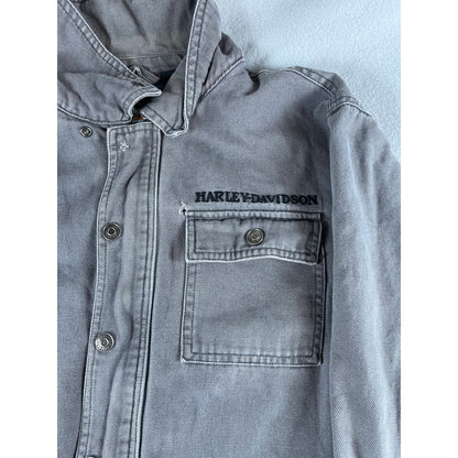 Harley Davidson Canvas Motorcycle Jacket - L