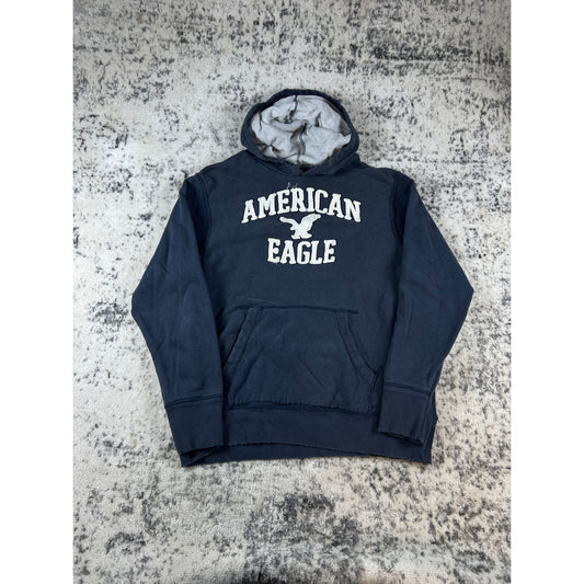 Vintage American Eagle Spellout Hoodie - L