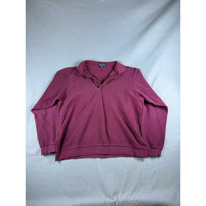 Lands End Sweater Polo Shirt - L