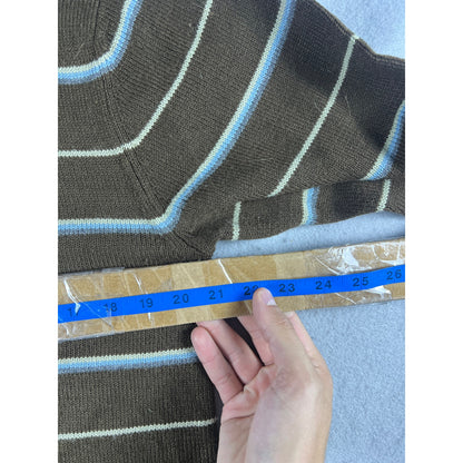 Blue Ink Preppy Striped Sweater - L